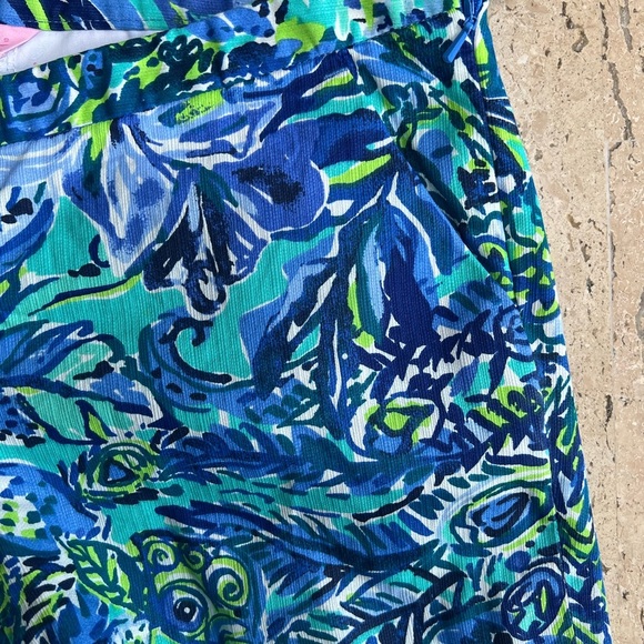 Lilly Pulitzer Bennet Blue Magnolia Scalloped Edge Shorts Size 0 - Picture 3 of 5